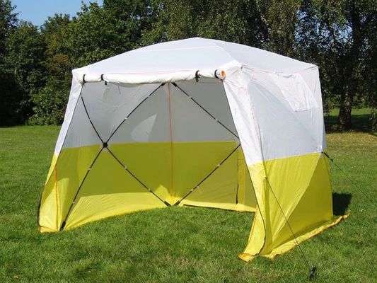 Flame retardant work tent in yellow and white - product detail
