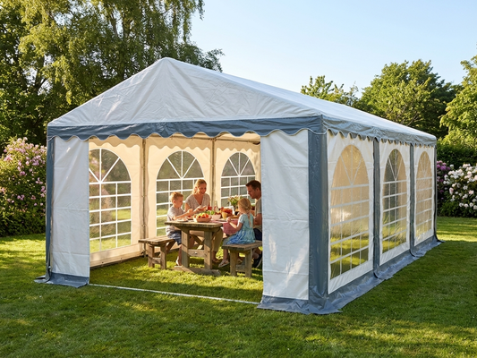 PVC Marquee 3x6 m Grey/White for Outdoor Events - product detail