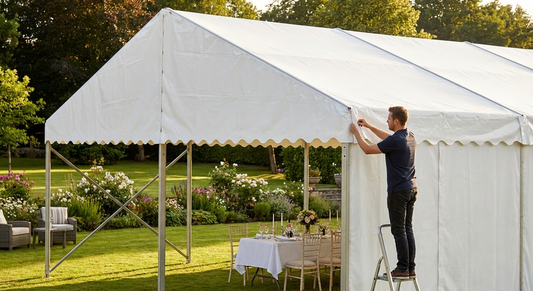 White marquee roof cover 6x8m PVC for outdoor events - product detail