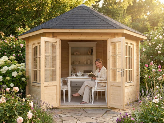 Wooden Gazebo Natural Nordic Spruce Outdoor - product detail