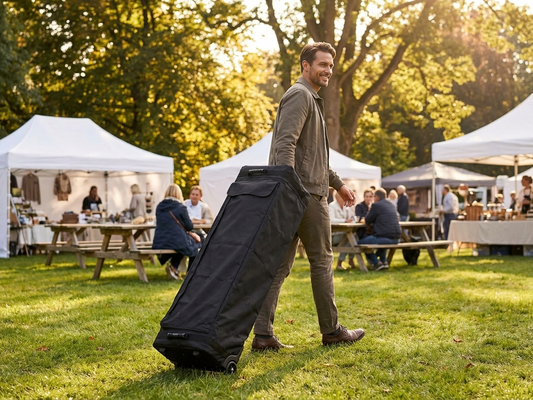 Carry bag with wheels, black, for Flextents Xtreme 50 - product detail