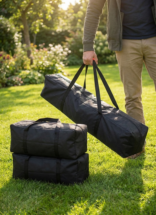 4-metre marquee carry bag in black polyester with PVC coating - product detail