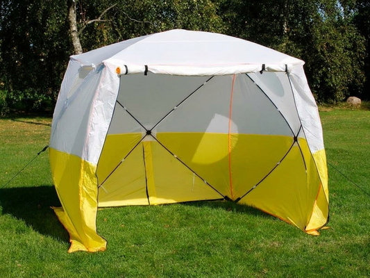 PVC Work Tent in Yellow/White with Flame Retardant Material - product detail