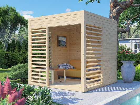 Wooden gazebo made from Nordic Spruce, natural colour - product detail