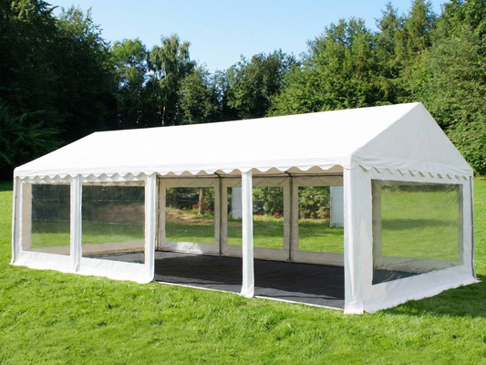 White PVC marquee for outdoor events, 4x8m size - product detail