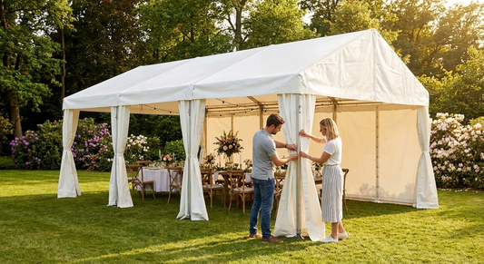 White PVC Marquee Roof Cover 5x8 m for Outdoor Events - product detail