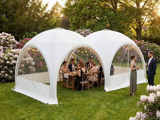 White dome marquee with aluminium frame, 3x6 metres, for outdoor events - product detail