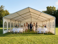 PVC Event Marquee - 9x9 m White - Aluminium Frame - Outdoor Events