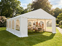 PVC Marquee - 5x10m White - Galvanised Steel Frame - Event Shelter