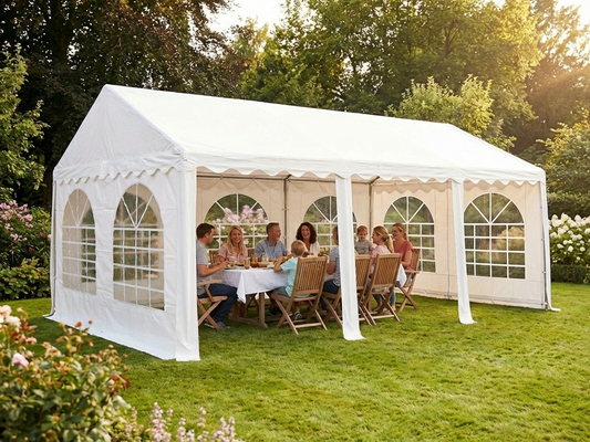 PVC Marquee 5x8 m White for Event Use