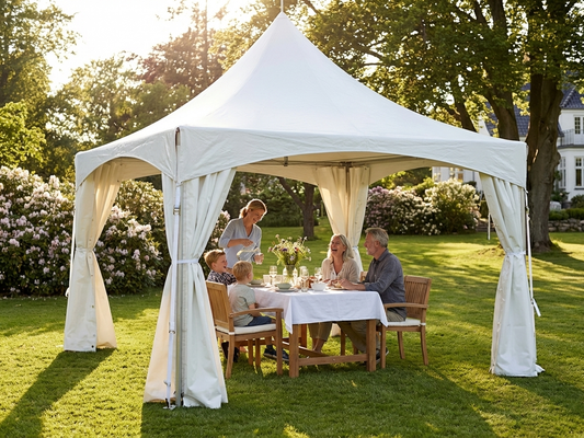 White Pagoda Marquee 3x3 m for Parties and Events - product detail