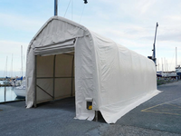 Storage Tent - 5.5x15m White - PE & Steel - Outdoor Shelter