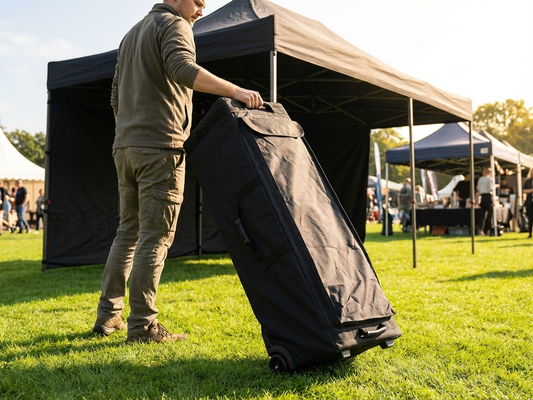 Carry bag with wheels, black, for Flextents Xtreme 50