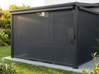 Patio Sidewall Screen - 4m Dark Grey - Sunshine Fabric - Outdoor Protection