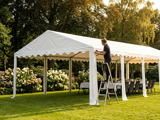 White marquee roof cover 6x8m PVC for outdoor events