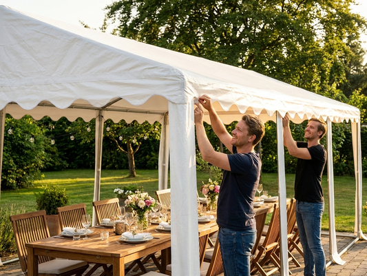 White PVC Marquee Roof Cover 5x8 m for Outdoor Events